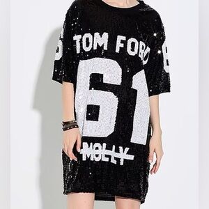 Sequin Jersey Dress with Tom Ford on it